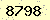 請輸入此驗證碼 : 8798