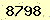 請輸入此驗證碼 : 8798
