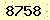 請輸入此驗證碼 : 8758