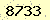 請輸入此驗證碼 : 8733