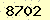 請輸入此驗證碼 : 8702