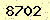 請輸入此驗證碼 : 8702