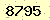 請輸入此驗證碼 : 8795