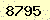 請輸入此驗證碼 : 8795