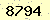 請輸入此驗證碼 : 8794