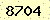 請輸入此驗證碼 : 8704