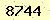請輸入此驗證碼 : 8744