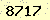 請輸入此驗證碼 : 8717