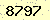 請輸入此驗證碼 : 8797