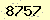 請輸入此驗證碼 : 8757