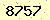 請輸入此驗證碼 : 8757