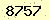 請輸入此驗證碼 : 8757