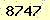 請輸入此驗證碼 : 8747