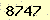 請輸入此驗證碼 : 8747