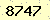 請輸入此驗證碼 : 8747