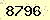 請輸入此驗證碼 : 8796