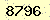 請輸入此驗證碼 : 8796