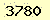 請輸入此驗證碼 : 3780