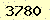 請輸入此驗證碼 : 3780