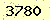 請輸入此驗證碼 : 3780