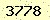 請輸入此驗證碼 : 3778