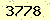 請輸入此驗證碼 : 3778
