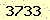 請輸入此驗證碼 : 3733