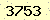 請輸入此驗證碼 : 3753