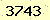請輸入此驗證碼 : 3743