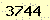 請輸入此驗證碼 : 3744