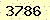 請輸入此驗證碼 : 3786