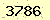 請輸入此驗證碼 : 3786