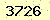 請輸入此驗證碼 : 3726