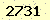 請輸入此驗證碼 : 2731