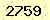 請輸入此驗證碼 : 2759