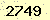 請輸入此驗證碼 : 2749