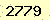 請輸入此驗證碼 : 2779