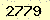 請輸入此驗證碼 : 2779