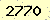 請輸入此驗證碼 : 2770