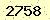 請輸入此驗證碼 : 2758