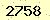 請輸入此驗證碼 : 2758