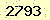請輸入此驗證碼 : 2793