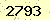 請輸入此驗證碼 : 2793