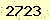 請輸入此驗證碼 : 2723