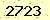 請輸入此驗證碼 : 2723