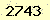 請輸入此驗證碼 : 2743
