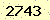 請輸入此驗證碼 : 2743