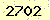 請輸入此驗證碼 : 2702