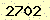 請輸入此驗證碼 : 2702