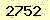 請輸入此驗證碼 : 2752